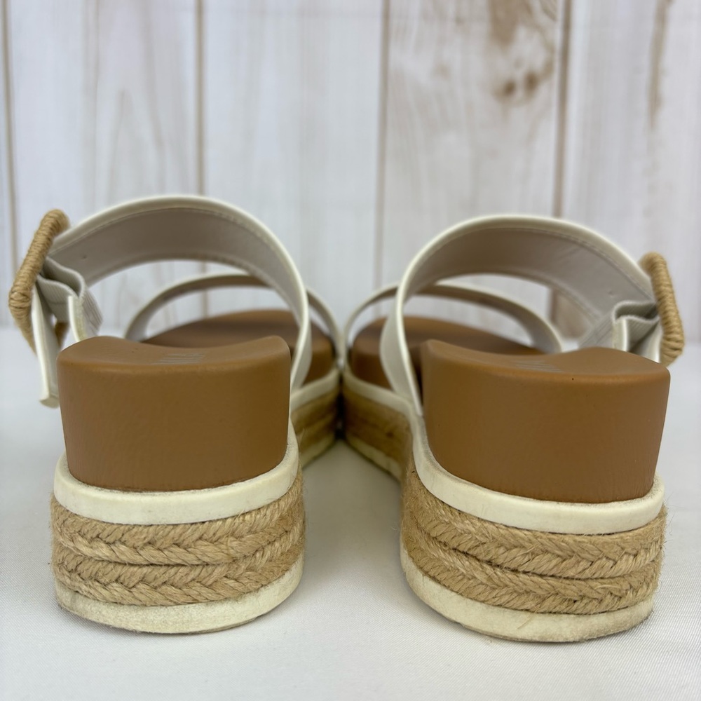 MIA Platform Espadrille Sandals Buckle Casual Slip On Slides White Size 7 - Picture 8 of 15